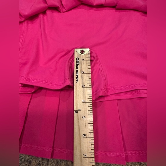 Rae Mode Pleated Tennis Skort Size XL Hot Pink Attached Shorts Pull On - Picture 7 of 12